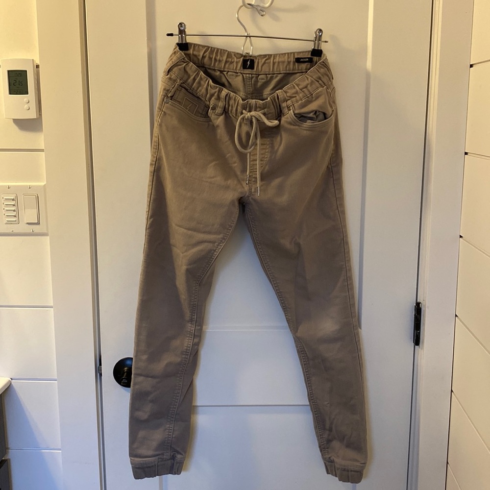 Mens khaki joggers size medium used condition